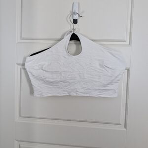 White Halter Bikini Top